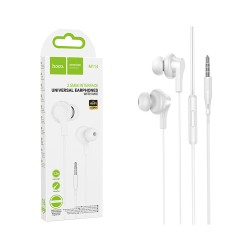 Hoco Wired Earphones M114 Jia with Microphone 3.5MM 1.2m White
